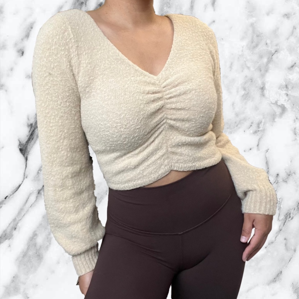 Hollister Beige Ruched Top